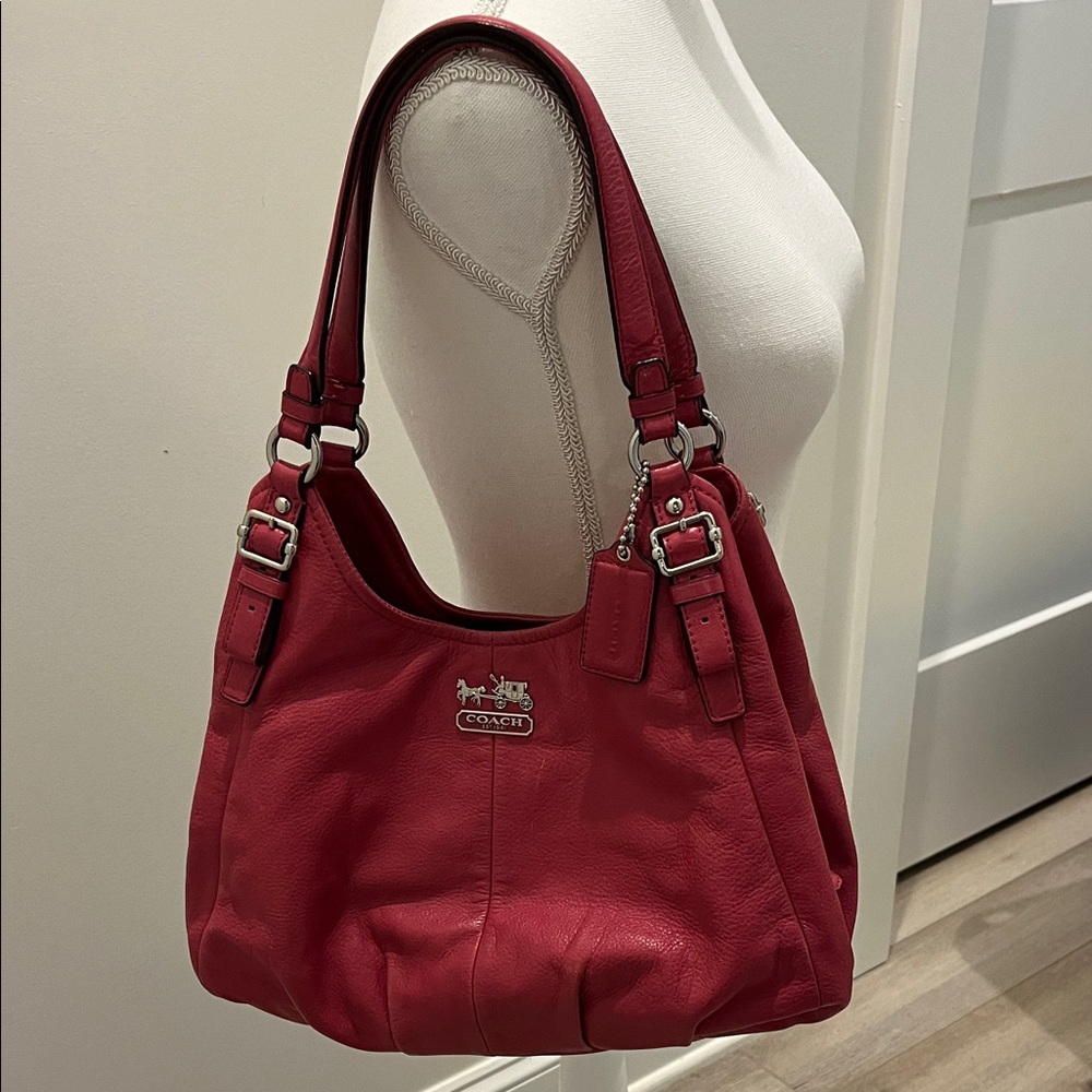 Coach Hot Pink Hobo Style Purse
